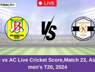 BCC vs AC Live Cricket Score, Match 23, Assam men's T20, 2024