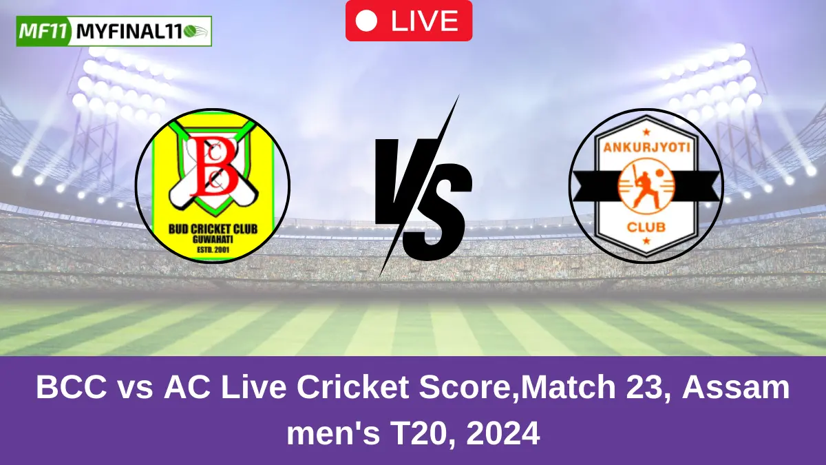 BCC vs AC Live Cricket Score, Match 23, Assam men's T20, 2024