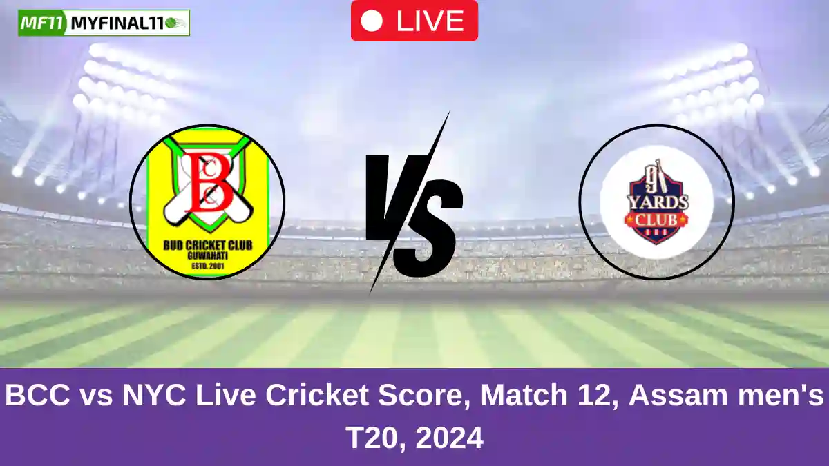 BCC vs NYC Live Cricket Score, Match 12, Assam men's T20, 2024