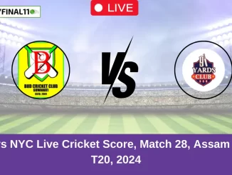 BCC vs NYC Live Cricket Score, Match 28, Assam men's T20, 2024