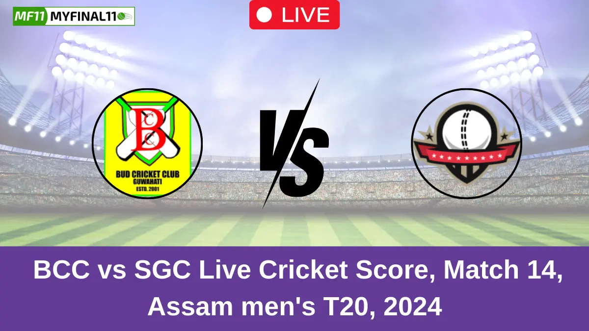 _BCC vs SGC Live Cricket Score, Match 14, Assam men's T20, 2024