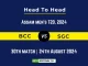 BCC vs SGC Player Battle, Head to Head Team Stats, Player Record - Assam Men's T20 Trophy