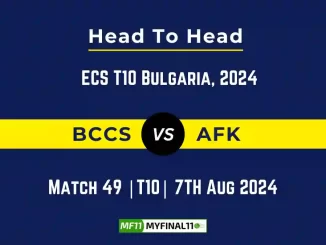 BCCS vs AFK Player Battle, Head to Head Team Stats, Player Record - ECS T10 Bulgaria, 2024