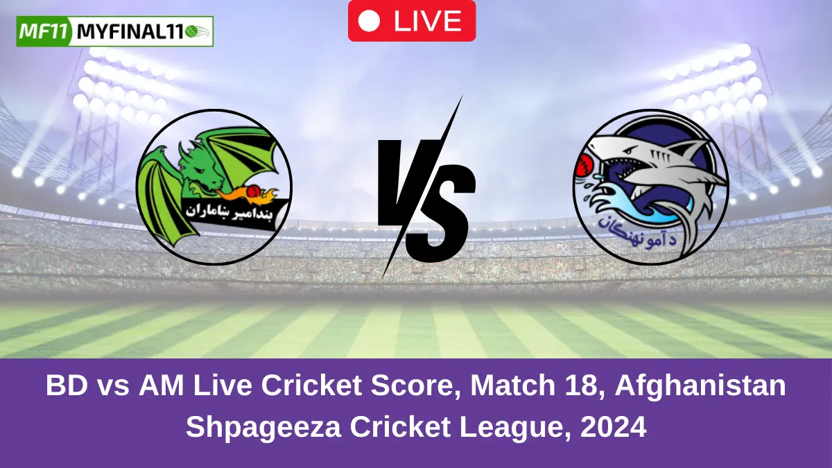 BD vs AM Live Cricket Score, Match 18, Afghanistan Shpageeza Cricket League, 2024