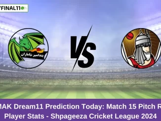 BD vs MAK Dream11 Prediction Today Match 15 Pitch Report & Player Stats - Shpageeza Cricket League 2024