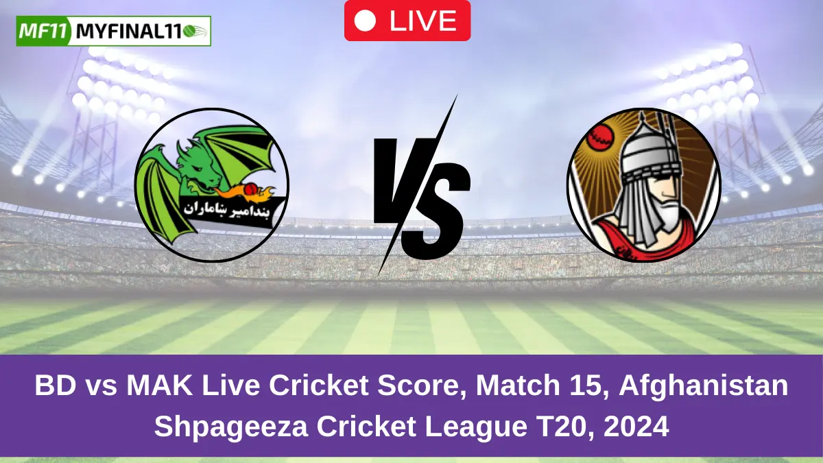 BD vs MAK Live Cricket Score, Match 15, Afghanistan Shpageeza Cricket League T20, 2024