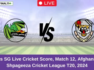 BD vs SG Live Cricket Score, Match 12, Afghanistan Shpageeza Cricket League T20, 2024