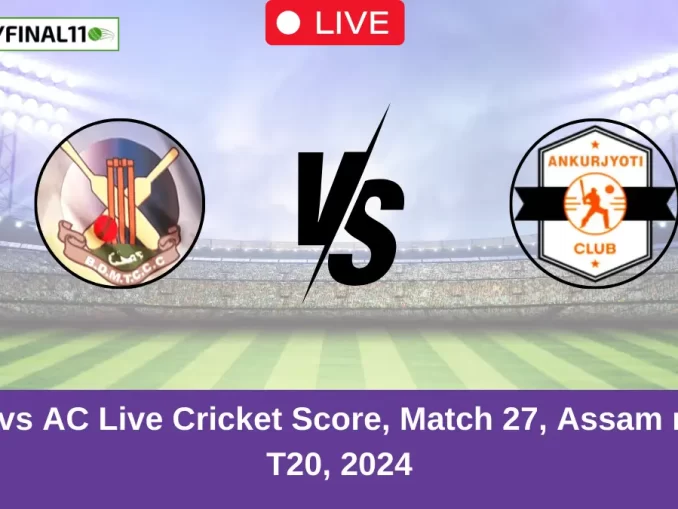 BDM vs AC Live Cricket Score, Match 27, Assam men's T20, 2024