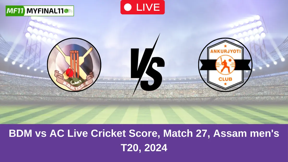 BDM vs AC Live Cricket Score, Match 27, Assam men's T20, 2024