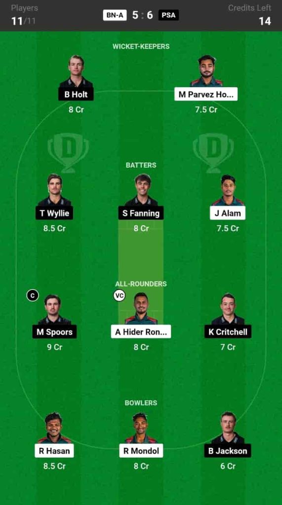 BN-A vs PSA Dream11 Prediction Today Match 26 Pitch Report, and Player Stats  Top End T20 Series 2024