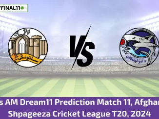 BOS vs AM Dream11 Prediction Match 11, Afghanistan Shpageeza Cricket League T20, 2024