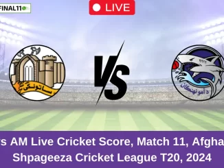 BOS vs AM Live Cricket Score, Match 11, Afghanistan Shpageeza Cricket League T20, 2024