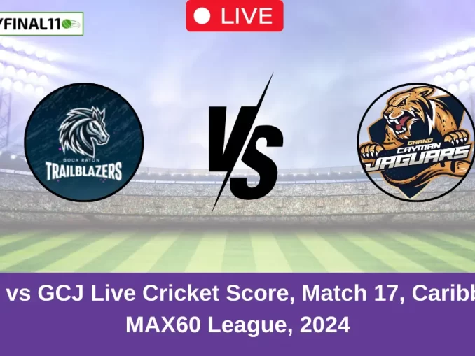 BRT vs GCJ Live Cricket Score, Match 17, Caribbean MAX60 League, 2024