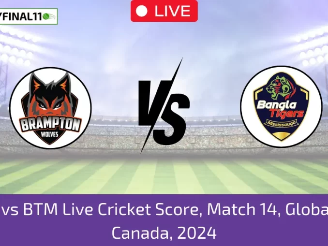 BRW vs BTM Live Cricket Score, Match 14, Global T20 Canada, 2024