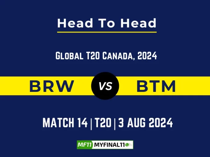 BRW vs BTM Player Battle, Head to Head Team Stats, Team Record