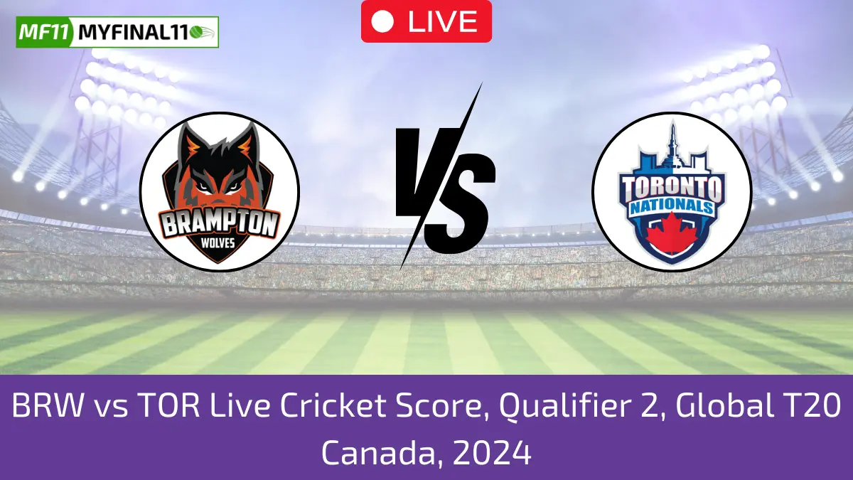 BRW vs TOR Live Cricket Score, Qualifier 2, Global T20 Canada, 2024