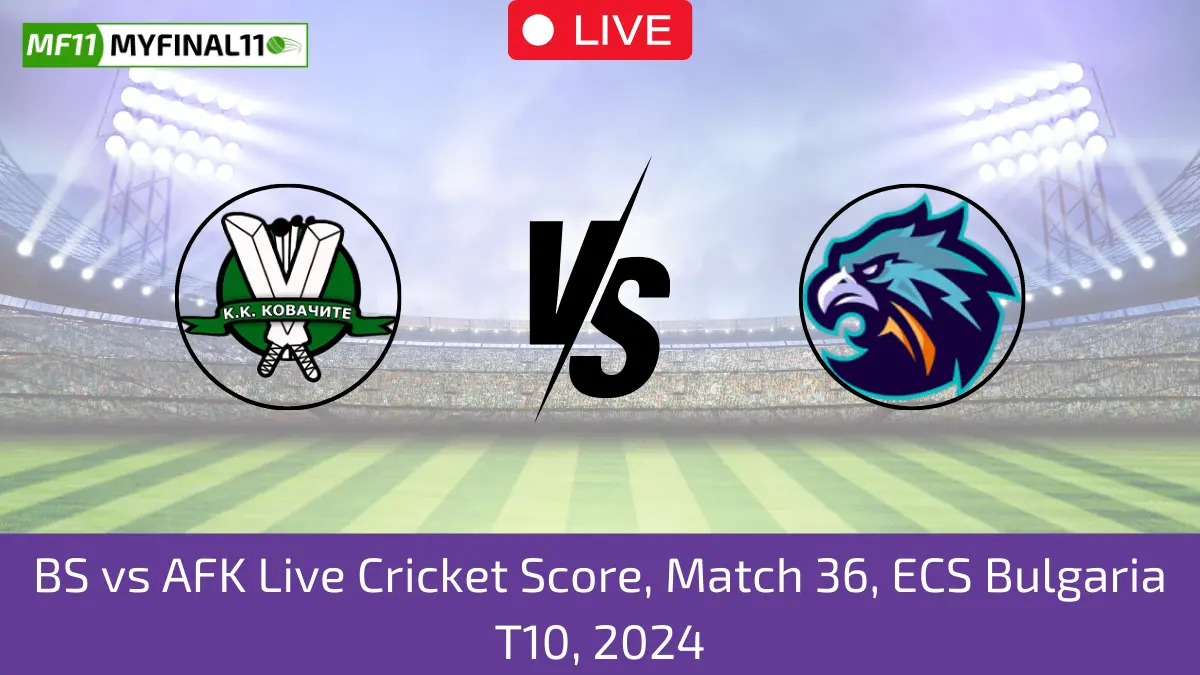 BS vs AFK Live Cricket Score, Match 36, ECS Bulgaria T10, 2024