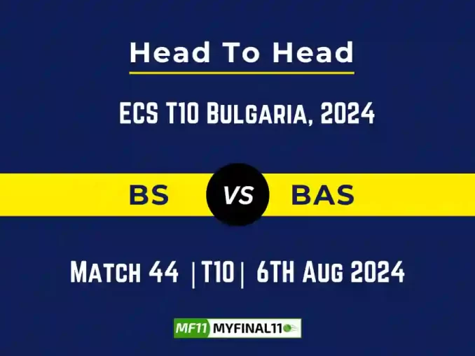 BS vs BAS Player Battle, Head to Head Team Stats, Player Record - ECS T10 Bulgaria, 2024