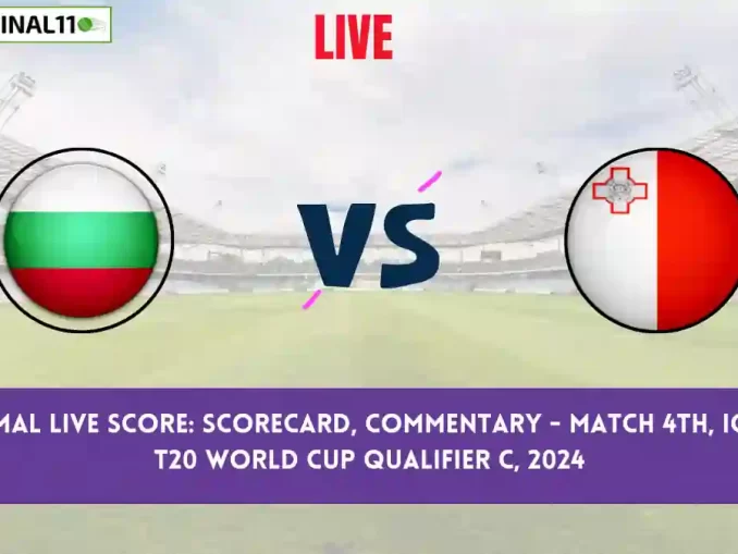 BUL vs MAL Dream11 Prediction Today: Match 4 Pitch Report, and Player Stats | ICC Men's T20 World Cup Qualifier C, 2024