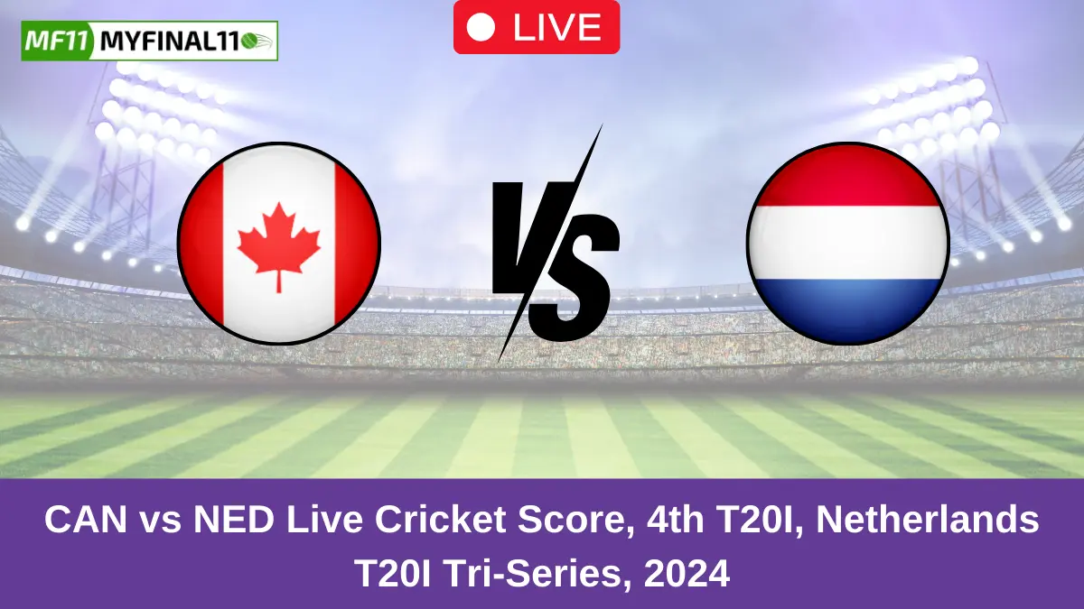 CAN vs NED Live Cricket Score, 4th T20I, Netherlands T20I Tri-Series, 2024