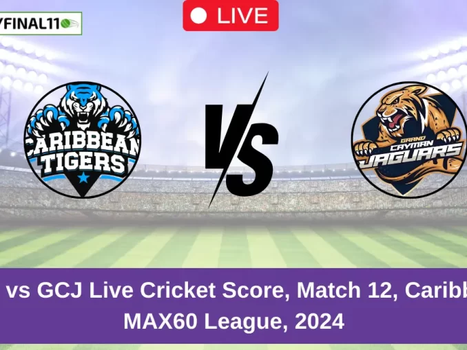 CAT vs GCJ Live Cricket Score, Match 12, Caribbean MAX60 League, 2024