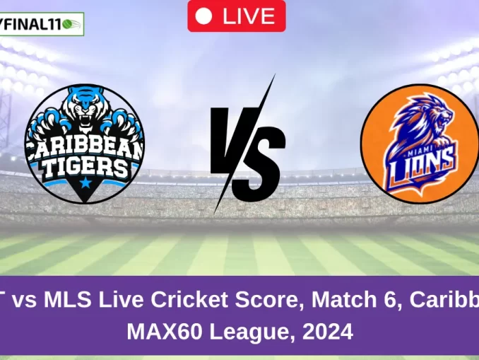 CAT vs MLS Live Cricket Score, Match 6, Caribbean MAX60 League, 2024