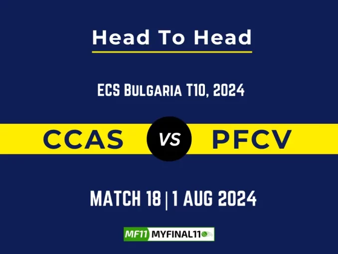 CCAS vs PFCV Player Battle, Head to Head Team Stats, Team Record