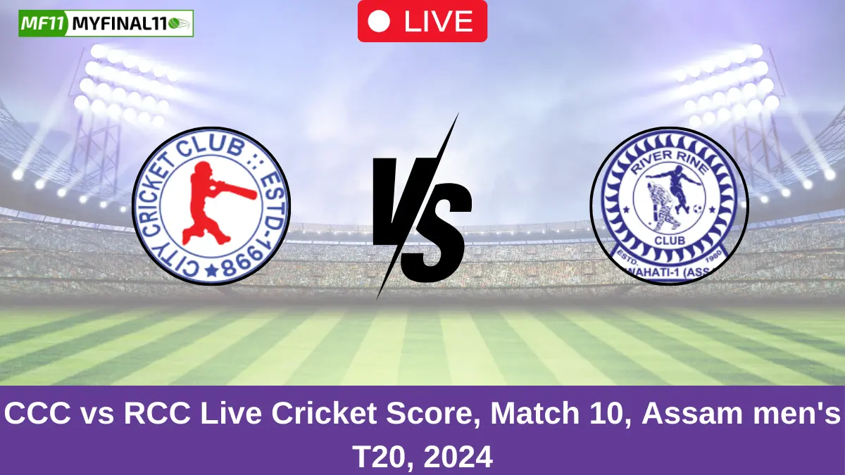 CCC vs RCC Live Cricket Score, Match 10, Assam men's T20, 2024