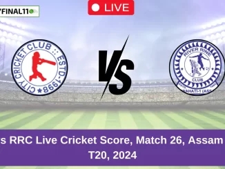 CCC vs RRC Live Cricket Score, Match 26, Assam mens T20, 2024