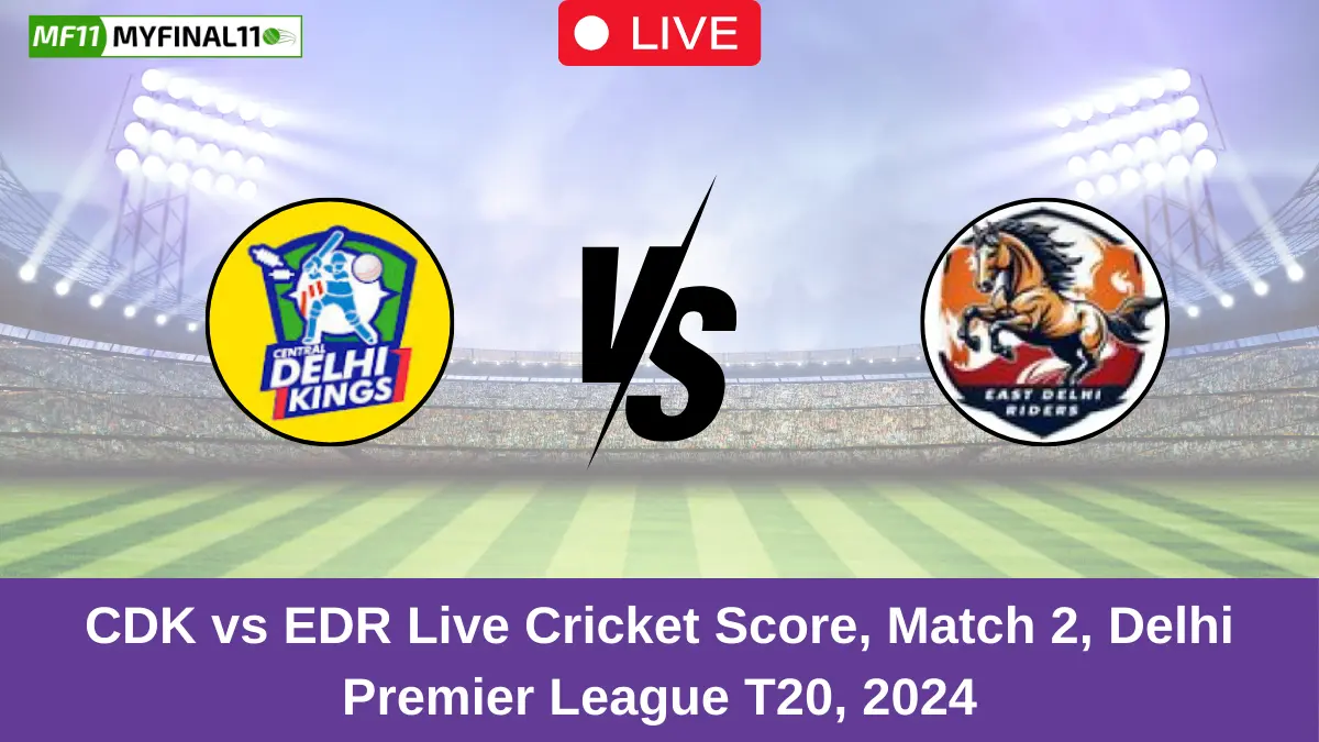 CDK vs EDR Live Cricket Score, Match 2, Delhi Premier League T20, 2024