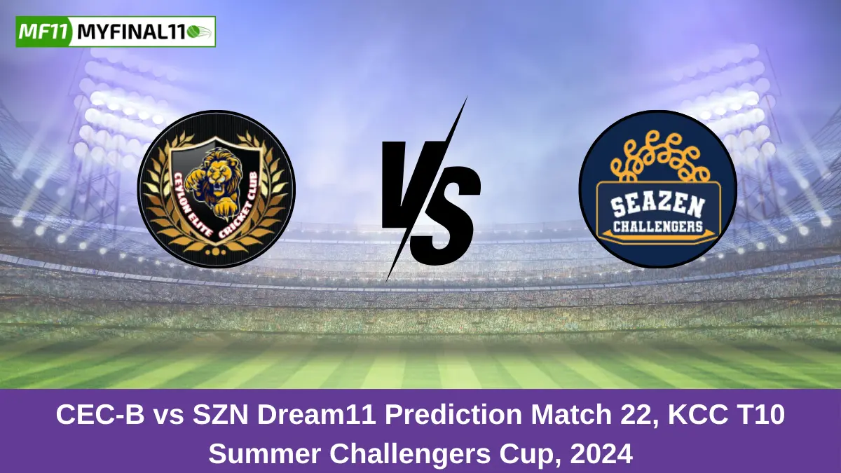 CEC-B vs SZN Dream11 Prediction Match 22, KCC T10 Summer Challengers Cup, 2024