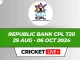 Caribbean Premier League (Republic Bank CPL T20) (CPL) Live Score, Matches, Scorecard, Results, Points Table 2024