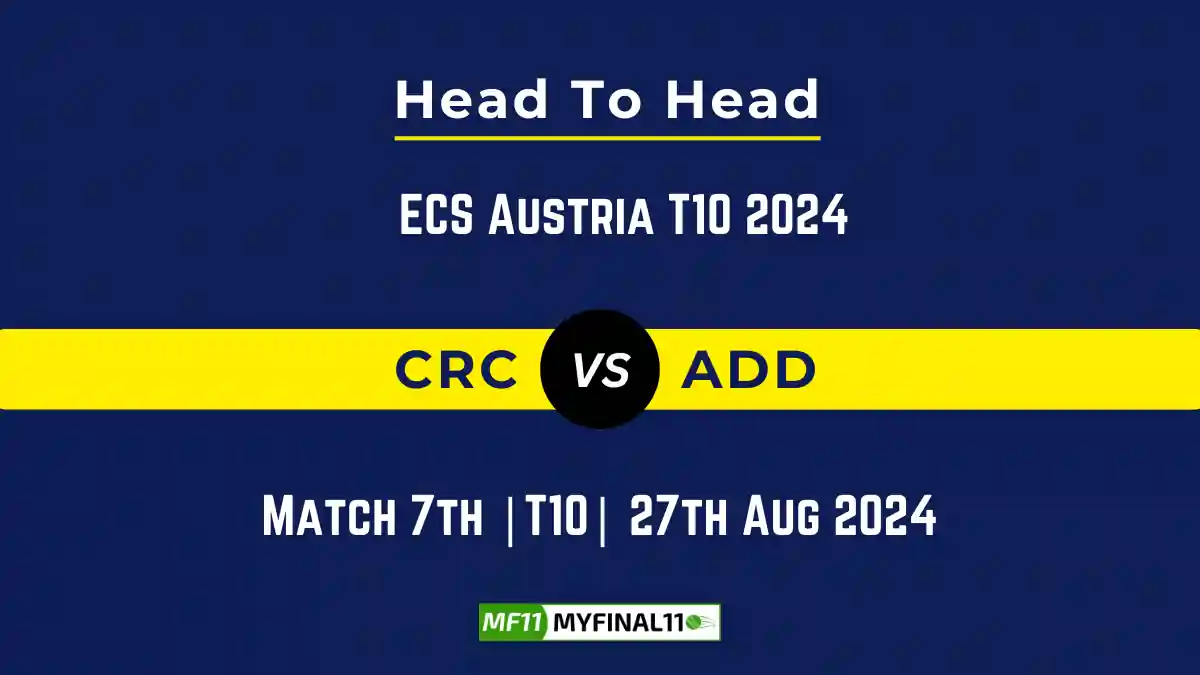 CRC vs ADD Player Battle, Head to Head Team Stats, Team Record - ECS T10 Austria, 2024