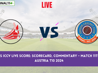 CRC vs ICCV Live Score: Scorecard, Ball by Ball Commentary - Match 11, ECS T10 Austria, 2024