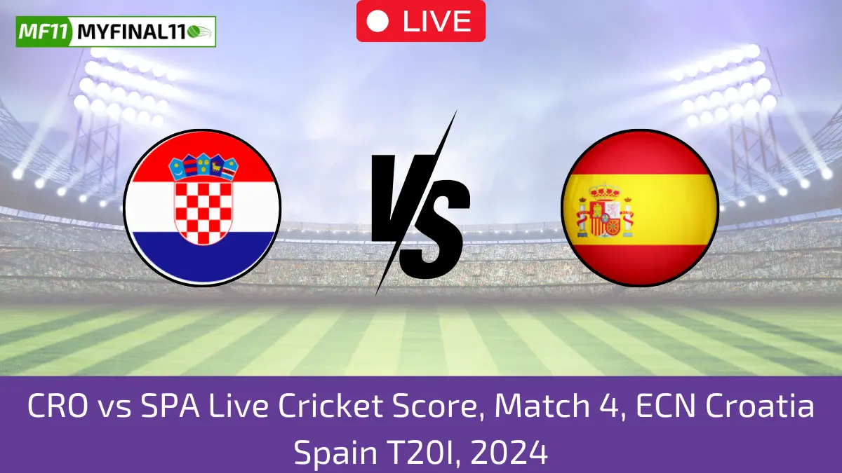 CRO vs SPA Live Cricket Score, Match 4, ECN Croatia Spain T20I, 2024