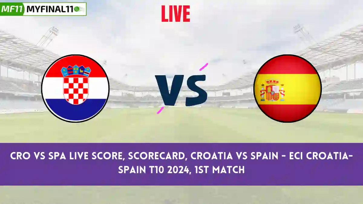 CRO vs SPA Live Score, Scorecard, ECI Croatia-Spain T10, 1st Match 2024