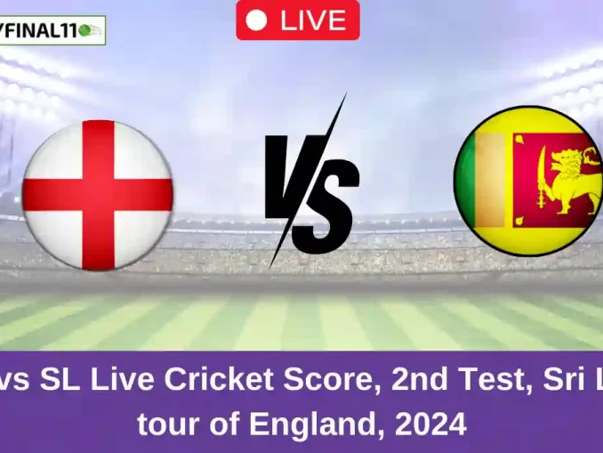 ENG vs SL Live Cricket Score, 2nd Test, Sri Lanka tour of England, 2024