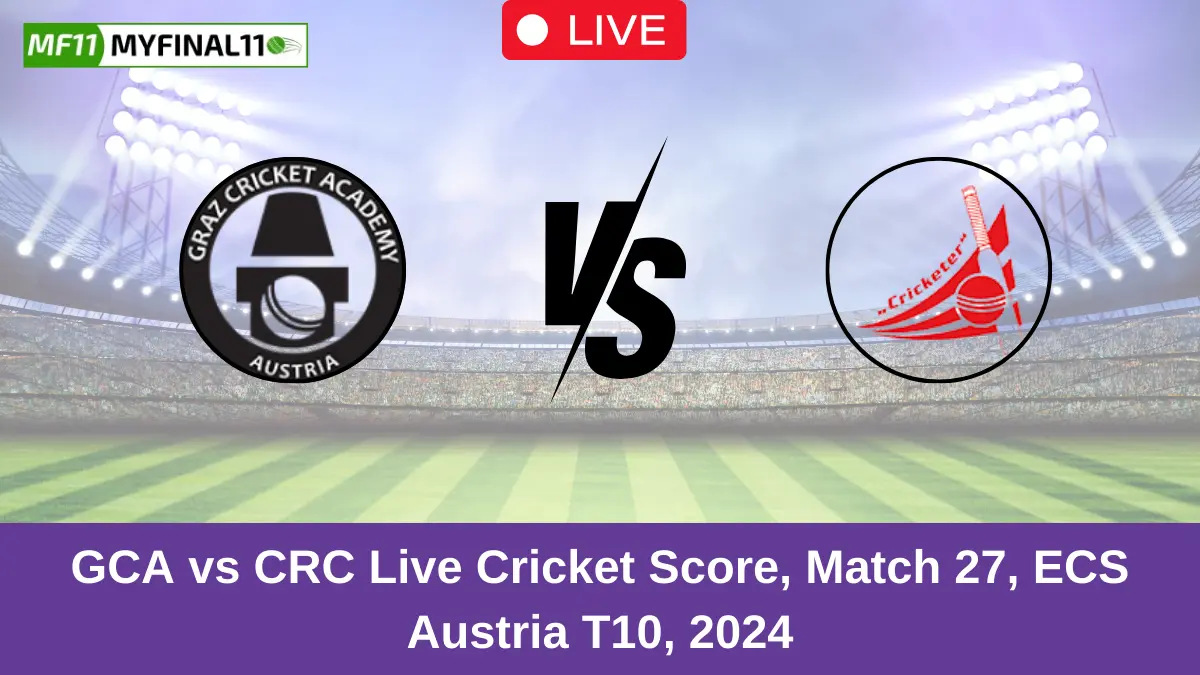 GCA vs CRC Live Cricket Score, Match 27, ECS Austria T10, 2024