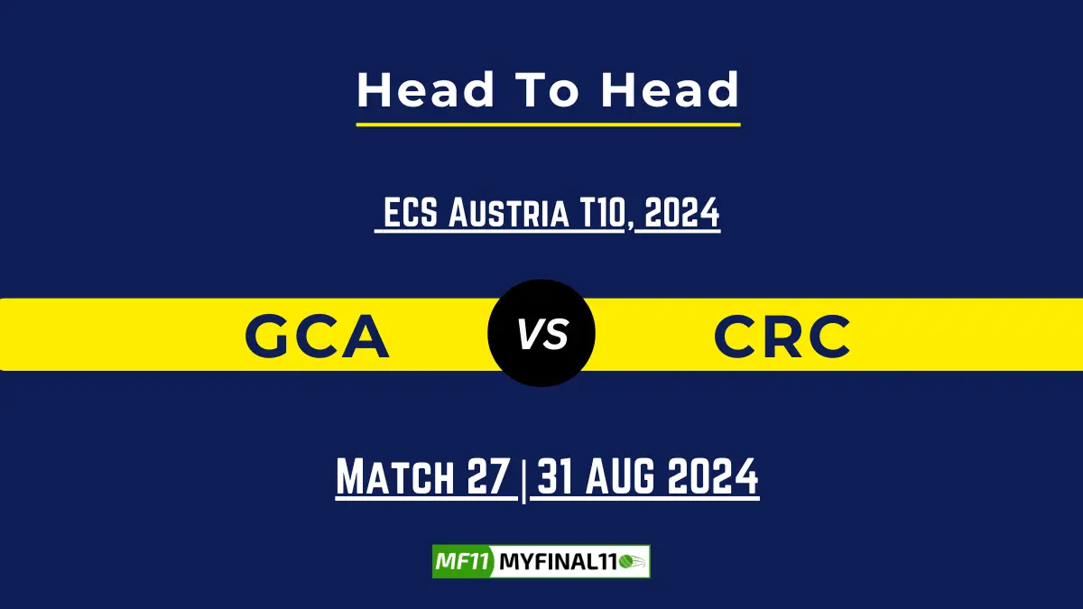 GCA vs CRC Player Battle, Head to Head Team Stats, Team Record - ECS T10 Austria 2024