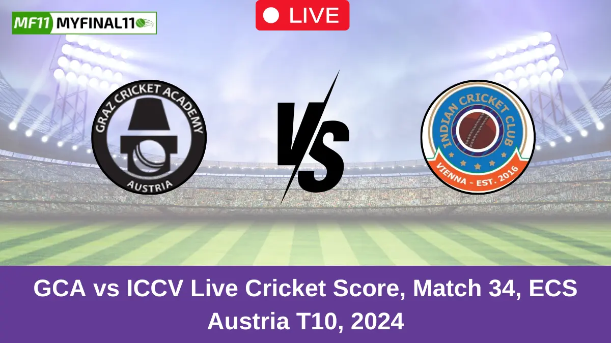 GCA vs ICCV Live Cricket Score, Match 34, ECS Austria T10, 2024