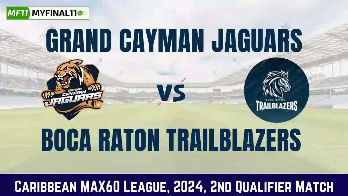 GCJ vs BRT Dream11 Prediction Today: Qualifier 2 Pitch Report, and Player Stats | Caribbean MAX60 League, 2024