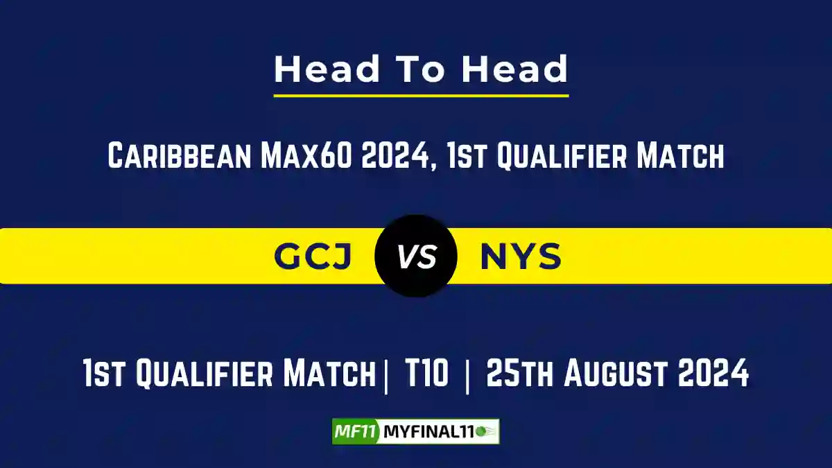 GCJ vs NYS Player Battle, Head to Head Team Stats, Team Record - Caribbean Max60 2024