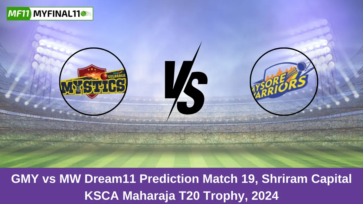 GMY vs MW Dream11 Prediction Match 19, Shriram Capital KSCA Maharaja T20 Trophy, 2024