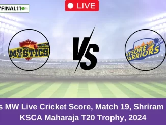 GMY vs MW Live Cricket Score, Match 19, Shriram Capital KSCA Maharaja T20 Trophy, 2024