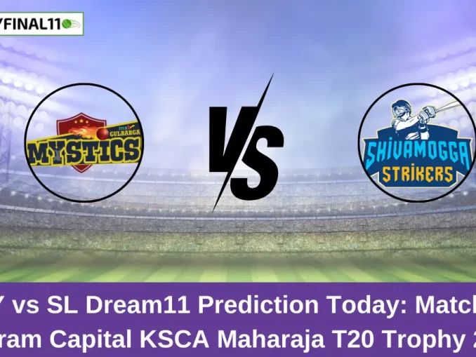 GMY vs SL Dream11 Prediction Today: Match 25 Pitch Report, and Player Stats | Shriram Capital KSCA Maharaja T20 Trophy 2024