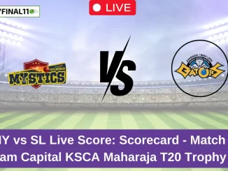 GMY vs SL Live Score Ball by Ball Commentary- Match 25, Shriram Capital KSCA Maharaja T20 Trophy 2024