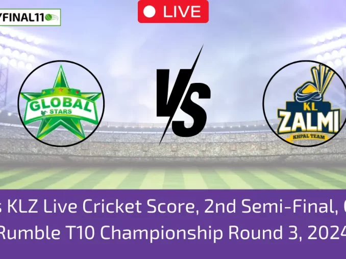 _GS vs KLZ Live Cricket Score, 2nd Semi-Final, Grand Rumble T10 Championship Round 3, 2024