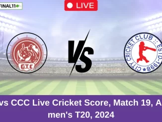 GTC vs CCC Live Cricket Score, Match 19, Assam men's T20, 2024