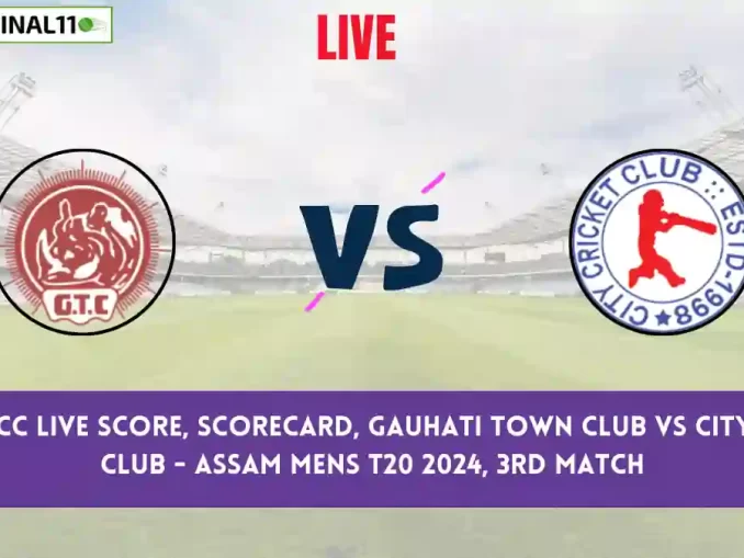 GTC vs CCC Live Score: Scorecard, Ball by Ball Commentary - Match 3, Assam mens T20, 2024