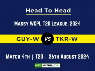 GUY-W vs TKR-W Player Battle, Head to Head Team Stats, Team Record - Massy WCPL T20 League, 2024